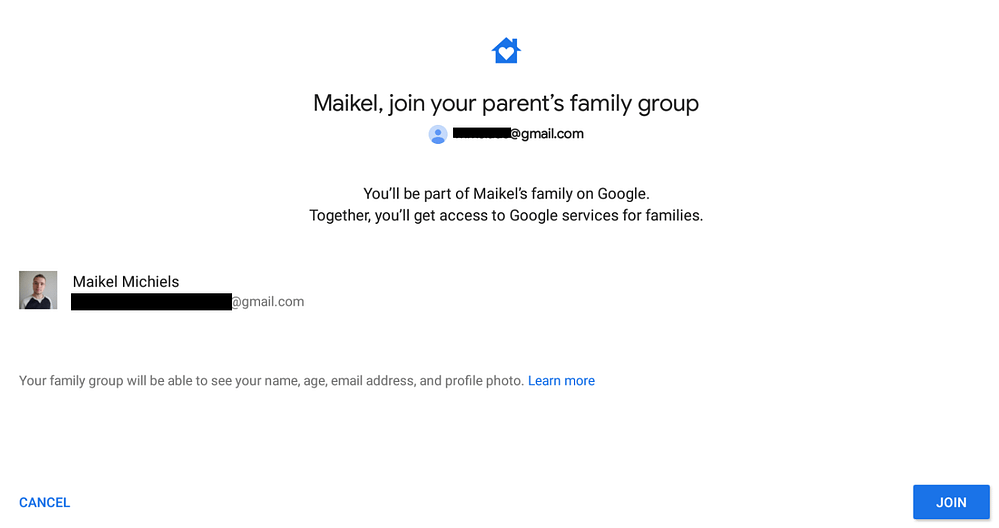 Google Family Link Join a Family